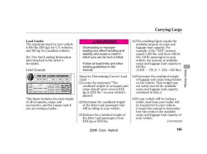 Honda-Civic-Hybrid-VIII-8-owners-manual page 188 min