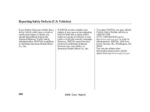 Honda-Civic-Hybrid-VIII-8-owners-manual page 285 min