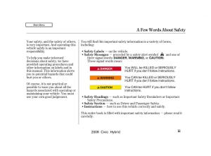 Honda-Civic-Hybrid-VIII-8-owners-manual page 3 min