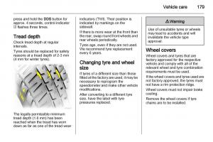 Opel-Zafira-B-owners-manual page 179 min