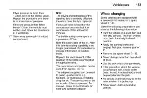 Opel-Zafira-B-owners-manual page 183 min