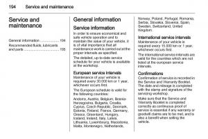 Opel-Zafira-B-owners-manual page 194 min