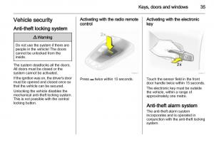 Opel-Zafira-B-owners-manual page 35 min