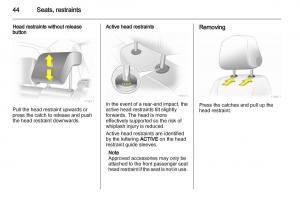 Opel-Zafira-B-owners-manual page 44 min