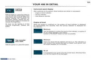 Peugeot-406-owners-manual page 25 min