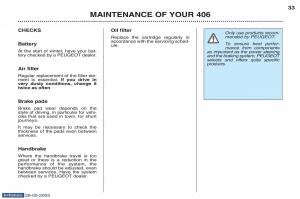 Peugeot-406-owners-manual page 55 min