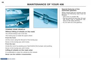 Peugeot-406-owners-manual page 63 min