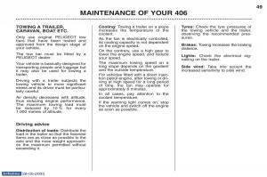 Peugeot-406-owners-manual page 64 min