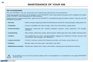 Peugeot-406-owners-manual page 68 min