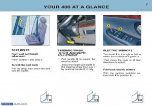 Peugeot-406-owners-manual page 76 min