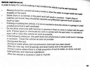Mitsubishi-Pajero-II-2-owners-manual page 261 min