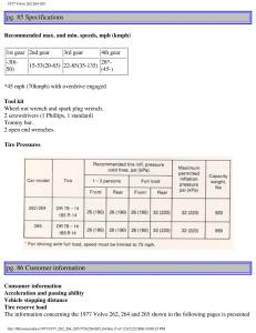 Volvo-262-264-265-owners-manual page 92 min