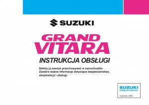 Suzuki Grand Vitara manual de usuario