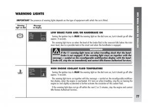 Alfa-Romeo-147-GTA-owners-manual page 78 min