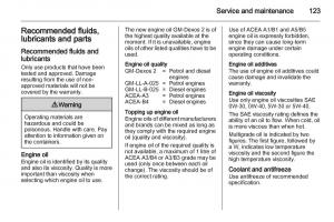 Opel-Agila-B-owners-manual page 123 min