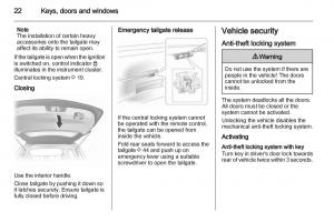 Opel-Agila-B-owners-manual page 22 min