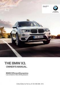 BMW-X3-F25-owners-manual page 1 min