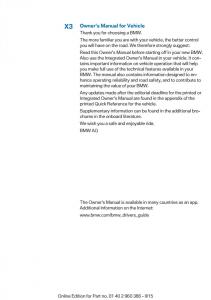 BMW-X3-F25-owners-manual page 3 min