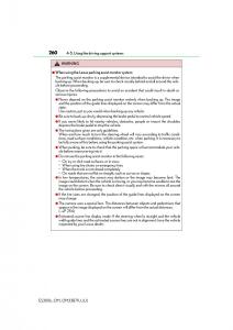 Lexus-ES300h-VI-6-XV60-owners-manual page 260 min