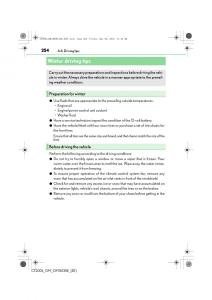 Lexus-CT200h-owners-manual page 254 min