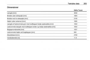 Opel-Zafira-C-Tourer-Bilens-instruktionsbog page 285 min