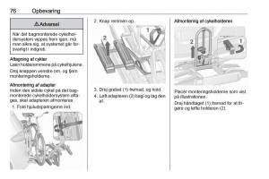 Opel-Zafira-C-Tourer-Bilens-instruktionsbog page 78 min