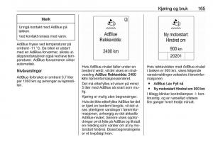 Opel-Zafira-C-Tourer-bruksanvisningen page 167 min