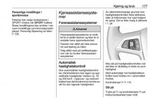 Opel-Zafira-C-Tourer-bruksanvisningen page 179 min