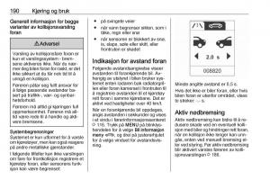 Opel-Zafira-C-Tourer-bruksanvisningen page 192 min
