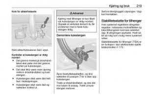 Opel-Zafira-C-Tourer-bruksanvisningen page 221 min