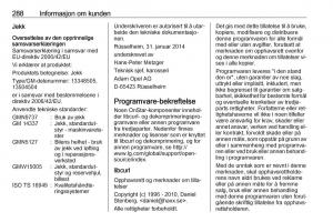 Opel-Zafira-C-Tourer-bruksanvisningen page 290 min