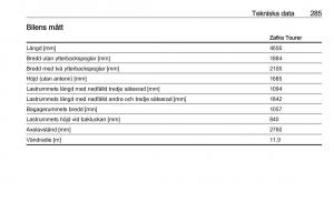 Opel-Zafira-C-Tourer-instruktionsbok page 287 min