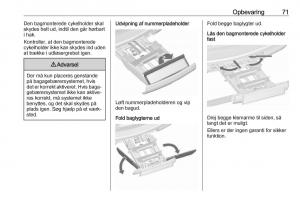 Opel-Zafira-C-FL-Bilens-instruktionsbog page 73 min