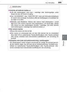 Toyota-C-HR-instruktionsbok page 209 min
