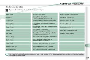 Peugeot-4007-instruktionsbok page 223 min